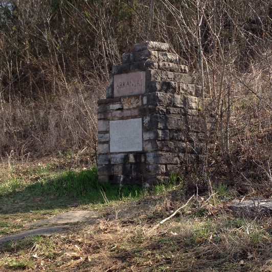 Stone monument marking the origin of Arkansas stone used in the Washington Monument