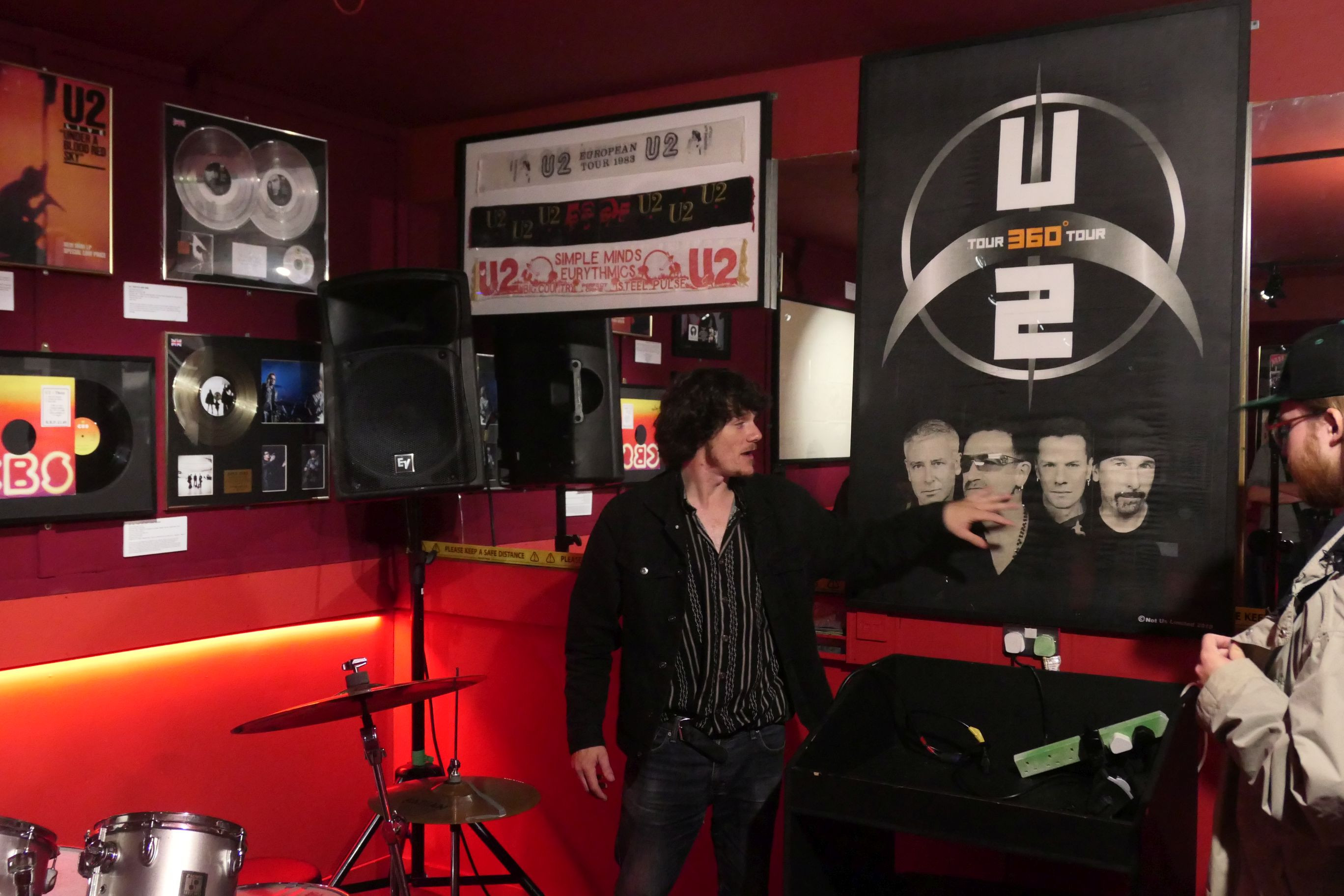 U2 memorabilia display at the Irish Rock 'n' Roll Museum Experience