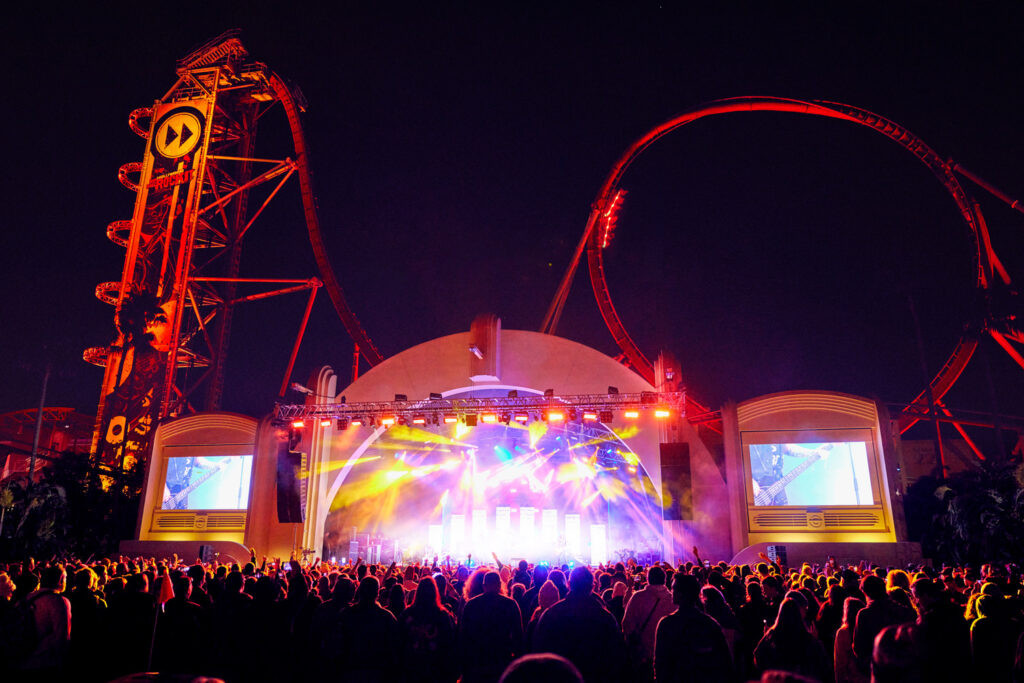 Rock the Universe 2025 lineup announcement at Universal Orlando featuring Brandon Lake, Forrest Frank, Bethel Music and other Christian artists.