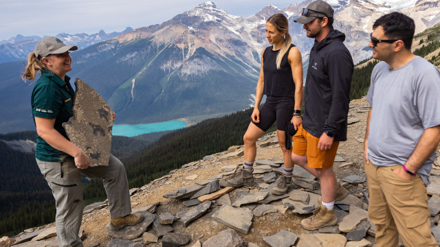 Takakkaw Falls meeting point for Walcott Quarry hike
