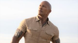 Dwayne Johnson as Dr. Bravestone in Jumanji: Welcome to the Jungle movie