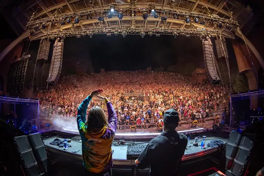 Zeds Dead performing at Red Rocks Amphitheatre