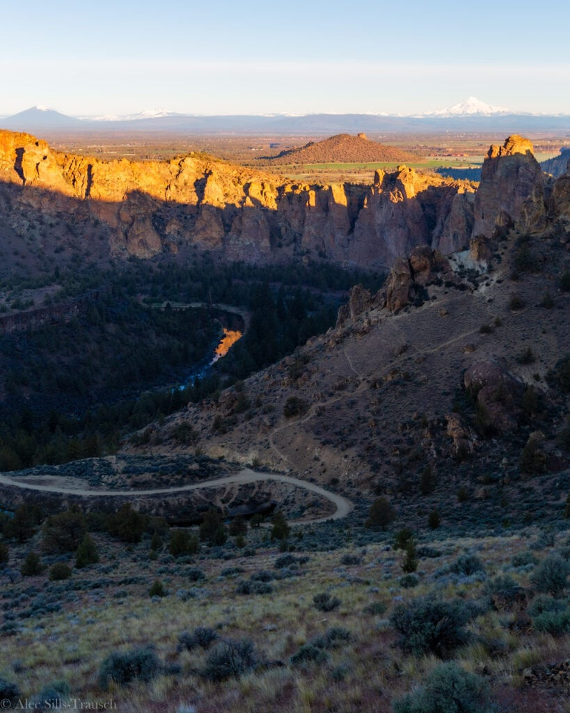 The trails in Smith Rock State Park