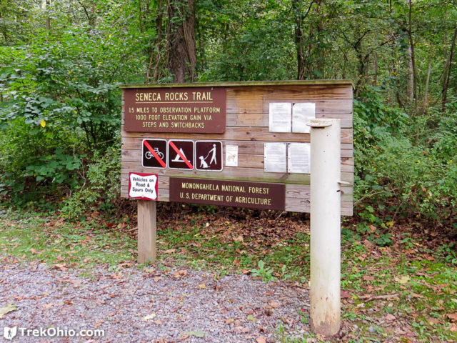 Seneca Rocks Trailhead Sign