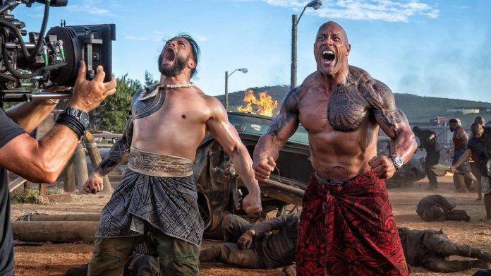 The Rock and Roman Reigns in Fast and Furious Presents: Hobbs and Shaw, enhancing their public image through collaborative ventures