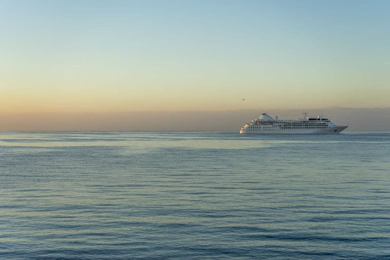Cruise ship at sea