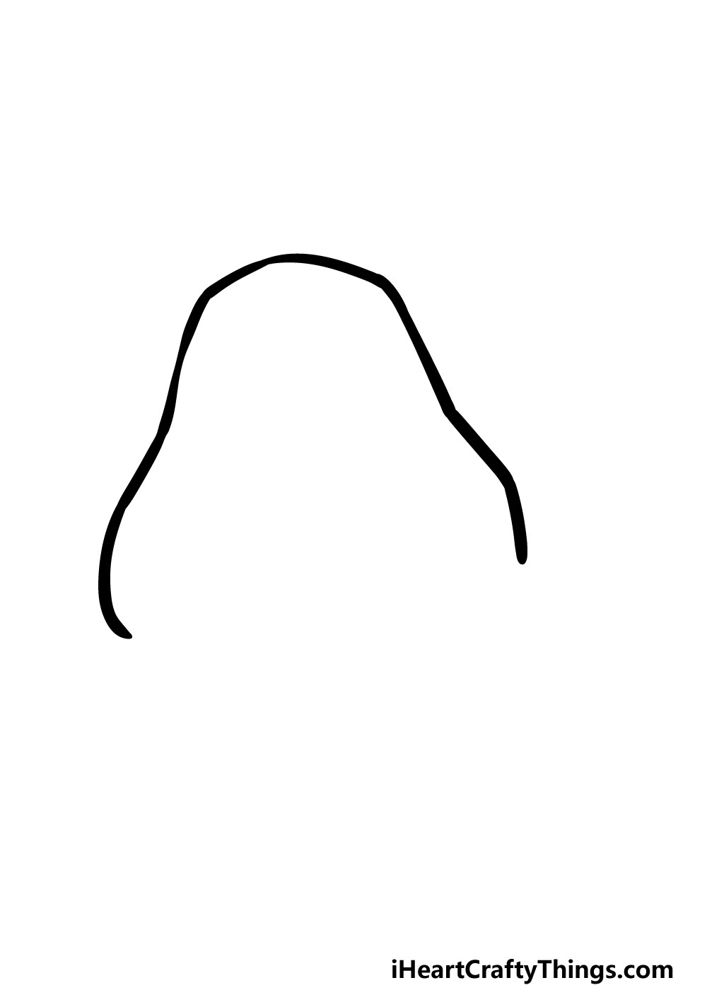how to draw a cartoon rock step 1