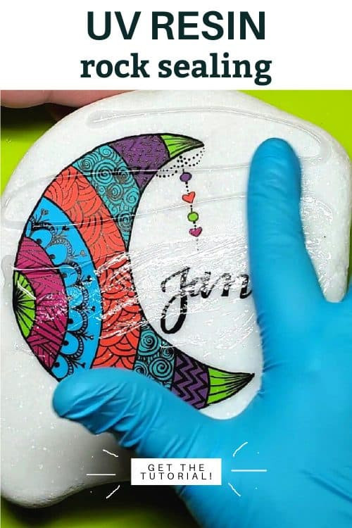 Step by step instructions to seal painted rocks with UV Resin