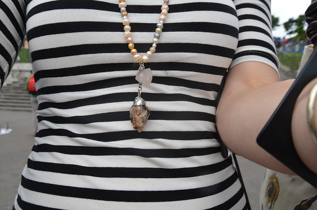 Paris Rock Necklace featuring rough pearls