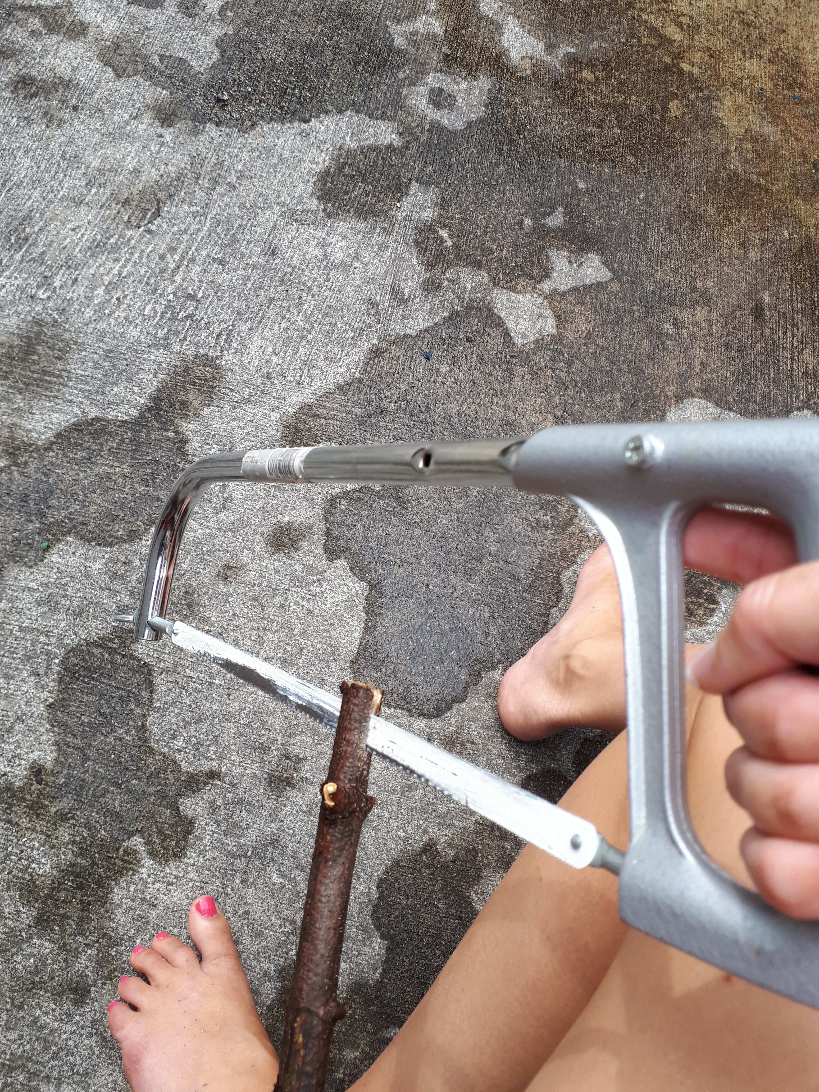 Cut the stick lengthwise