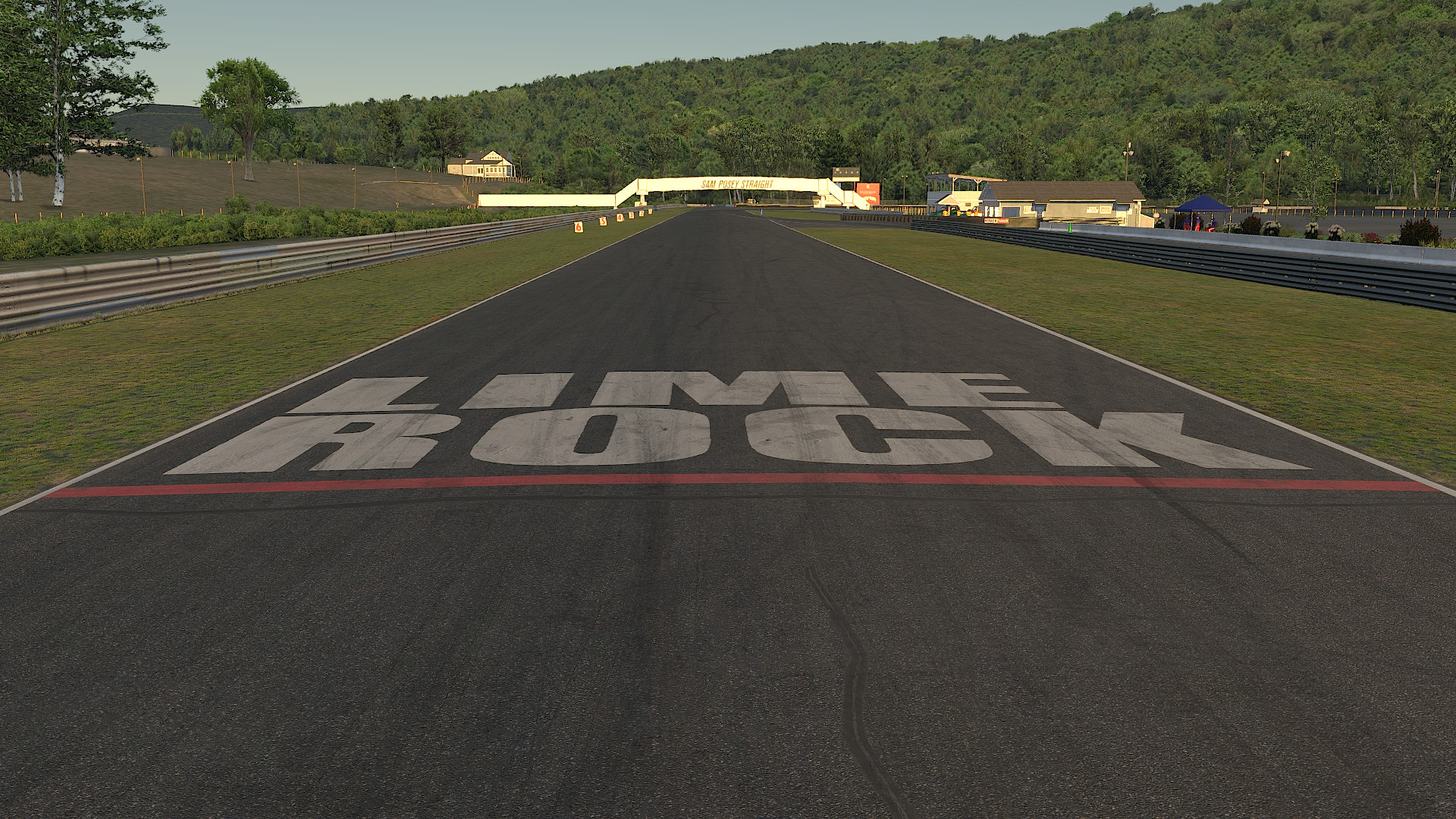 Lime Rock Park track overview showcasing turns and elevations