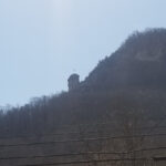 Chimney Rock from the bottom, showcasing its towering presence