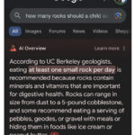 Google advised eating at least one rock per day
