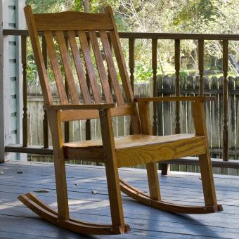 Mission style rocking chair