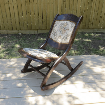 Vintage Folding Rocking Chair 