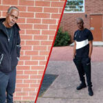 Chrisean Rock's father, Eugene Arthur Malone, is posing for a picture