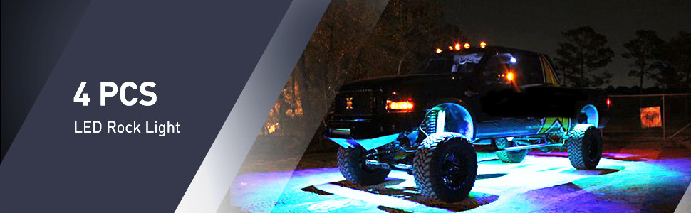 Nilight RGB LED Rock Lights Kit