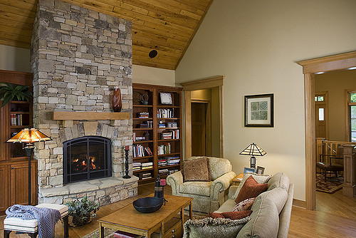 Fieldstone Fireplace