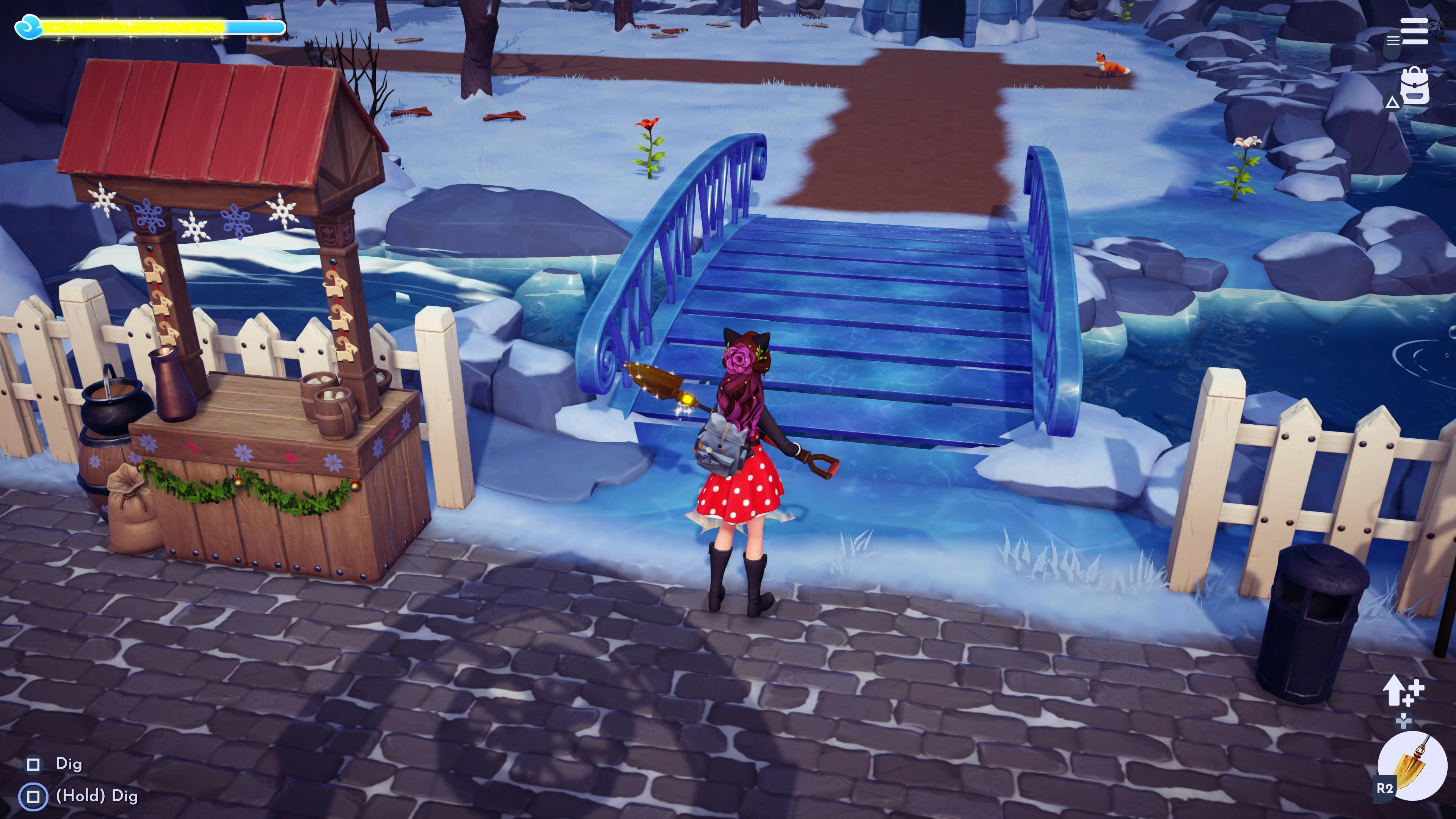 Ice Chunks are easy to spot inside the Ice Cavern in the Forest of Valor, Dreamlight Valley