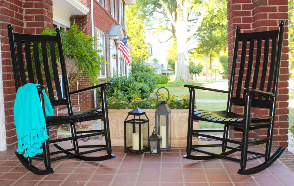 Rocking chairs relaxing