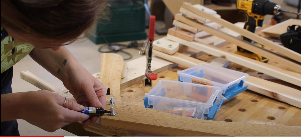 Assembling the Base of the Glider Bench