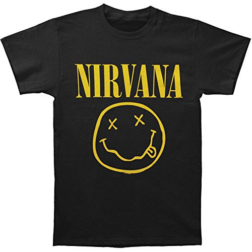 Oversized graphic tee with mesh top rock concert outfit featuring a Nirvana Men's Smile T-shirt and a women's short sleeve bodycon top