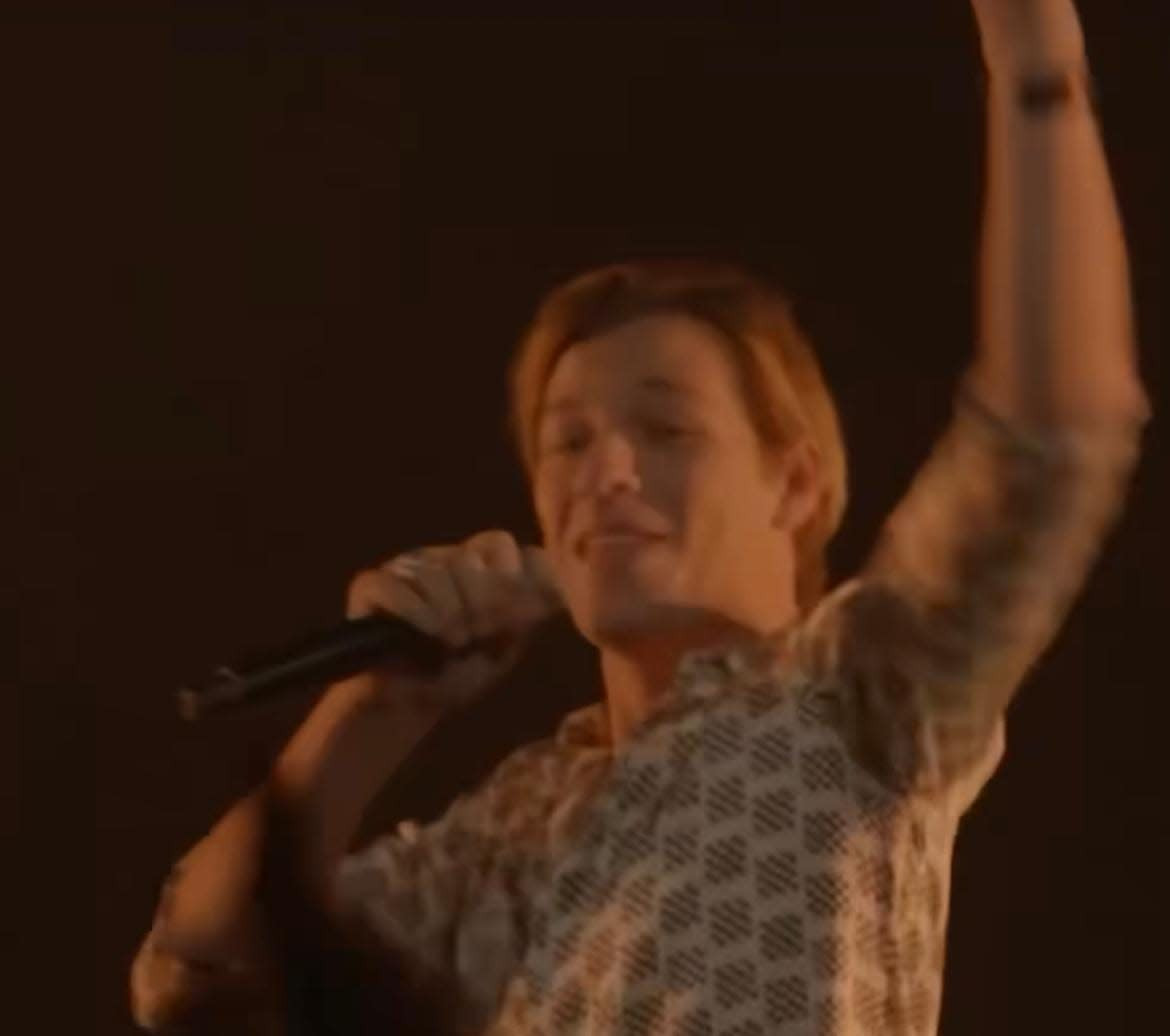 Jake Bongiovi, son of Jon Bon Jovi, in a teaser clip for &quot;Rockbottom,&quot; sparking interest in his acting and potential singing talents.