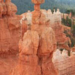 Thor's Hammer hoodoo in Bryce Canyon National Park, showcasing its unique hammerhead shape