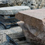 Granite rock with visible crystals