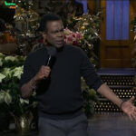 Chris Rock on SNL, sparking plastic surgery rumors with his changed appearance