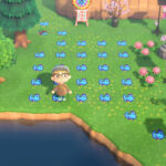 Animal Crossing island covered in patterns