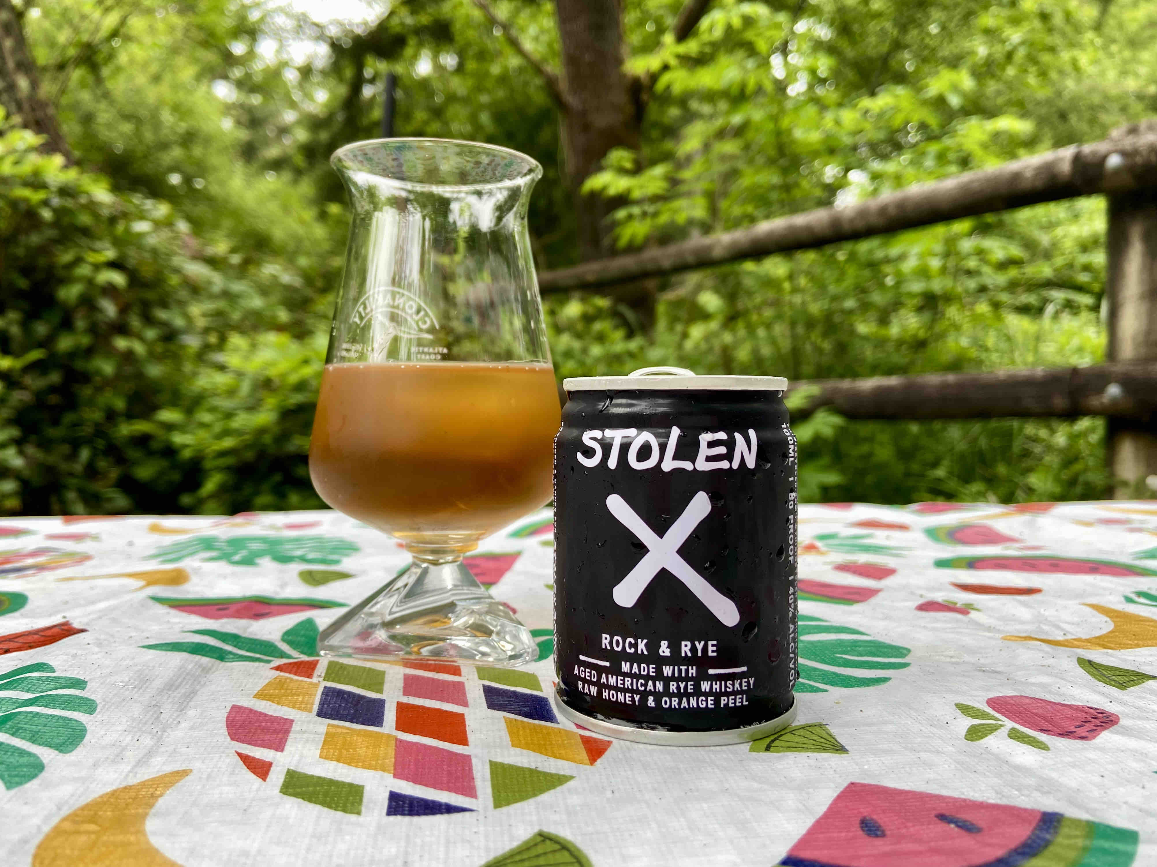 Stolen X Rock & Rye blends American rye whiskey aged over 2 years in American oak barrels with natural orange peel and raw organic honey for a unique flavor profile.