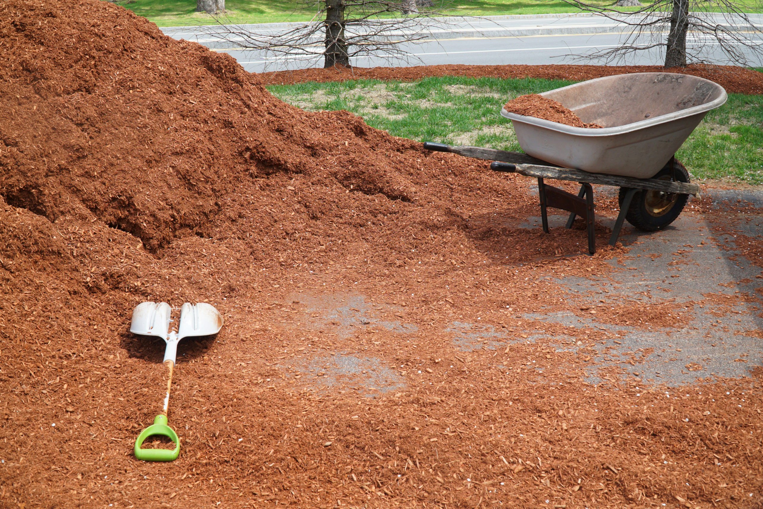 Various sizes of landscaping rocks