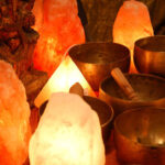 Cleaning Himalayan salt rock before making a lamp