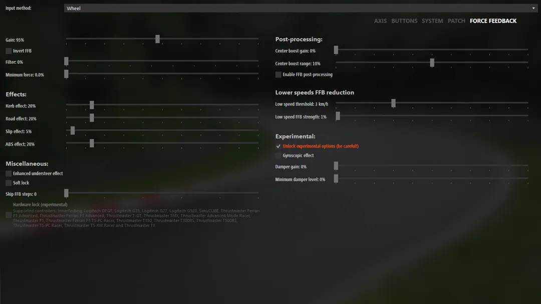 Assetto Corsa Fix Wheel Shaking Recommended Settings - Optimized car setup for stability in Assetto Corsa Competizione