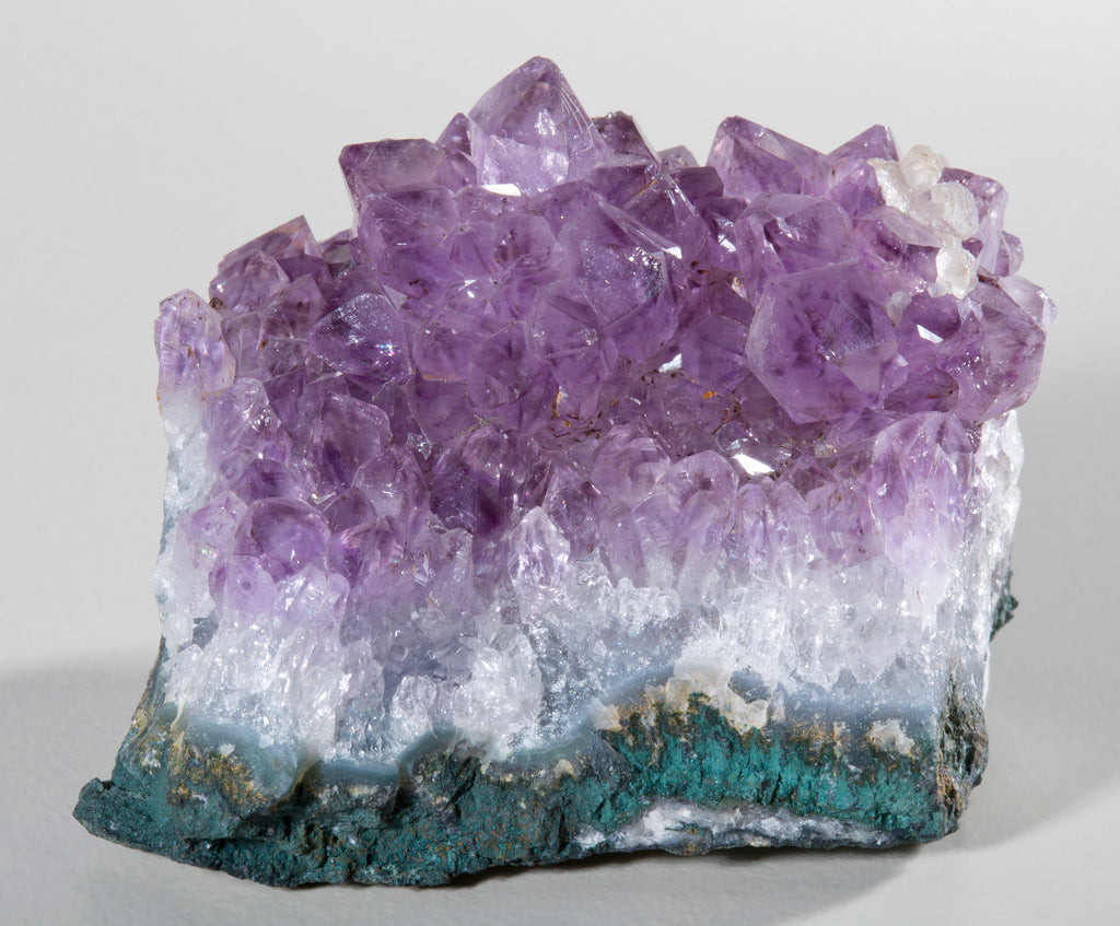 Amethyst gemstone with deep purple color and clear facets
