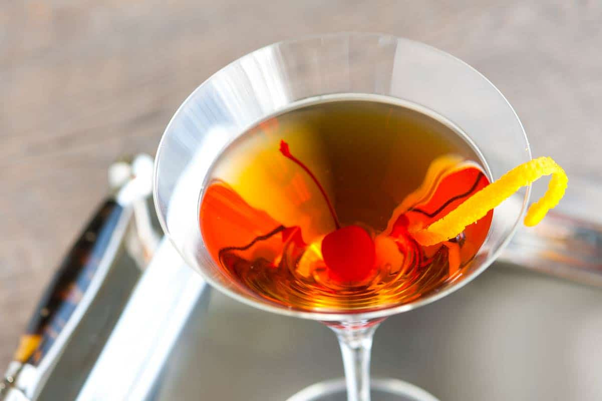 Bourbon Manhattan with Luxardo Cherry
