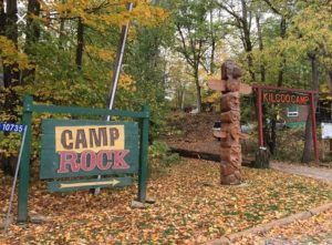 Camp Brock Sign with trees