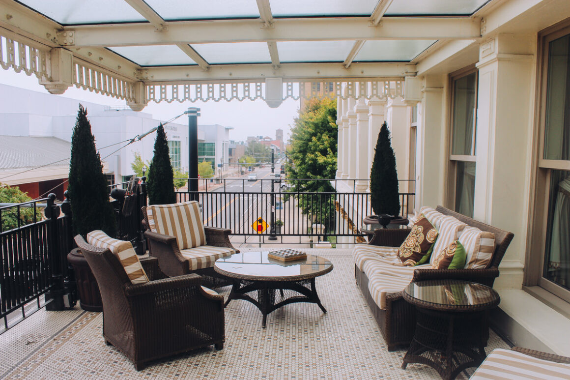 Front porch at the Capital Hotel, a perfect spot for relaxation