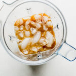 Blending caramel coffee