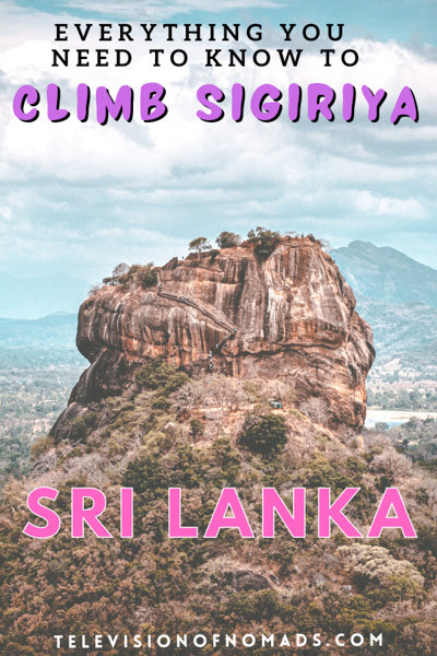 Map of attractions near Sigiriya, including Dambulla Cave Temple and Pidurangala Rock