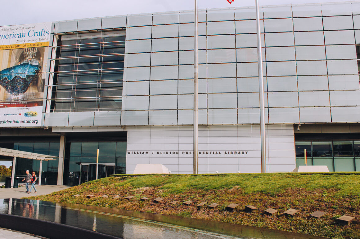 The Clinton Library in Little Rock, Arkansas