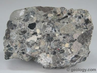 Conglomerate specimen with chert and limestone clasts