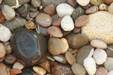 Pebbles on a beach, potential conglomerate clasts