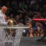 The Rock at the 2024 WWE Hall of Fame ceremony