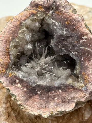 Crystal Canyon Geode with needle quartz