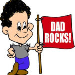 Dad rocks printable sign