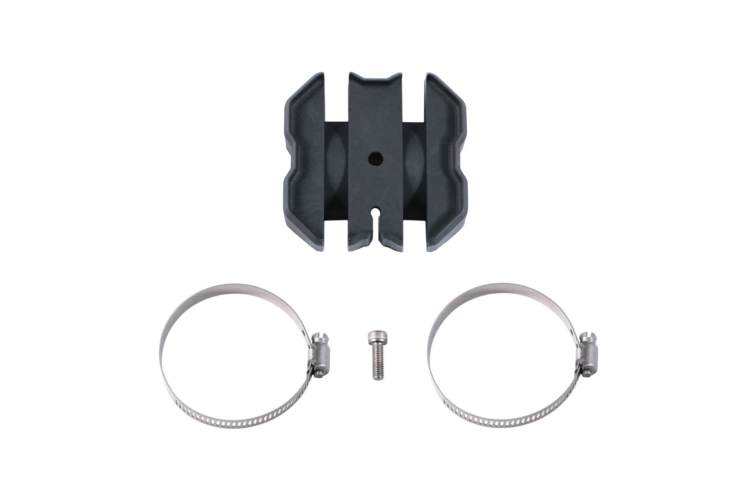 Tube mounting kit components for attaching rock lights to roll bars or roof racks
