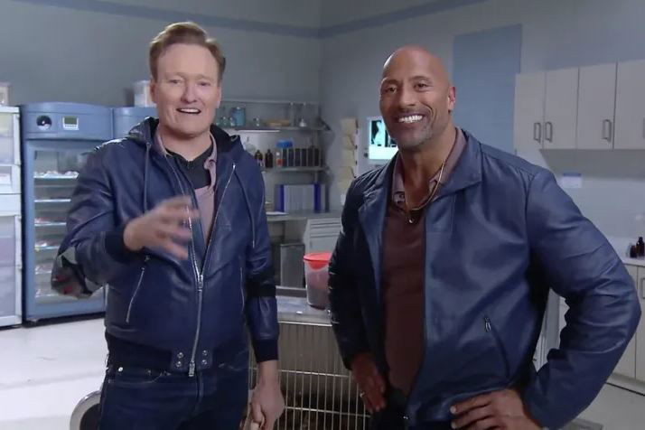 Dwayne Johnson and Conan O'Brien Height Comparison