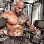 Dwayne Johnson Performing Bulgarian Split Squats